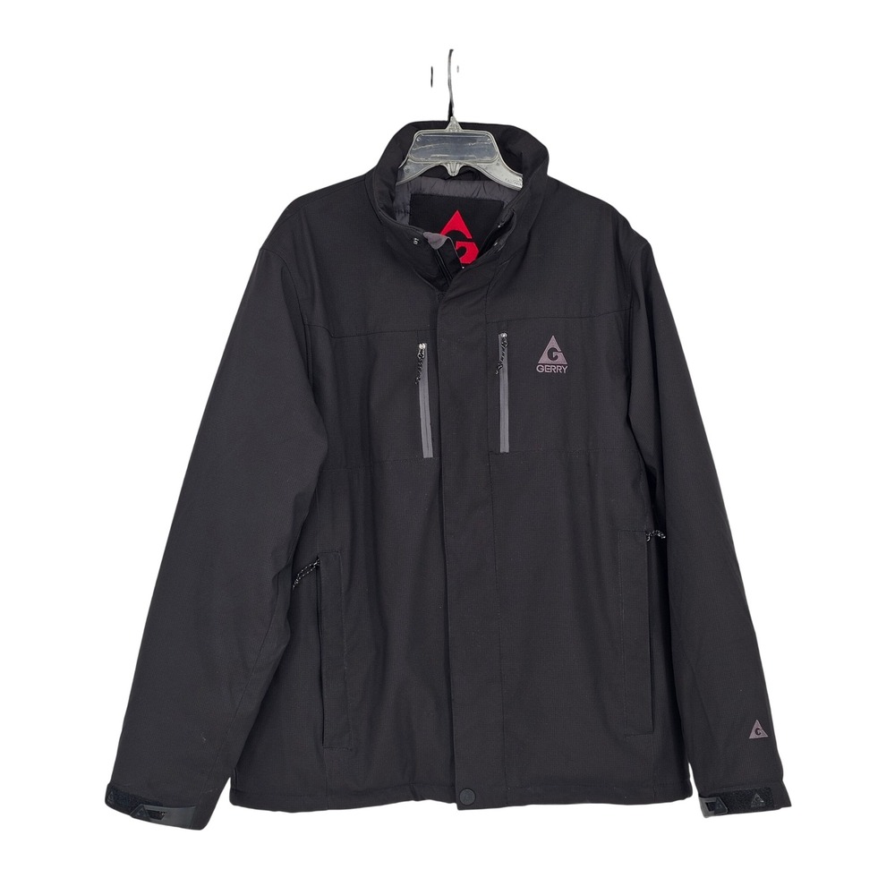 Gerry Insulated Jacket XL Black Gorpcore Technical Outdoor Cargo Adjustable